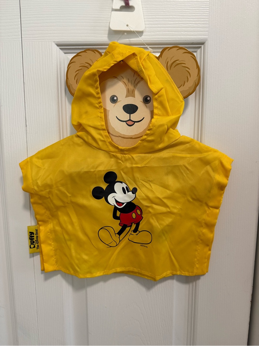 Disney Duffy Bear RARE Yellow Hooded Poncho NWT